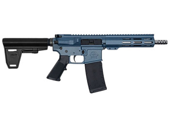 Great Lakes Firearms GL15223SSPBBLU AR-15 223 Wylde 30+1 7.50" Black Nitride Threaded Barrel, M-LOK Handguard, Blue Titanium Cerakote Aluminum Receiver w/Picatinny Rail, Black Polymer Mil-Spec Grip