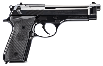 Beretta USA J92SB15 92SB Repro 50th Anniversary 9mm Luger 15+1 4.90" Blued Barrel, Polished Blued Engraved/Serrated Slide, Polished Anodized Aluminum Frame w/Beavertail, Black G10 Grip                