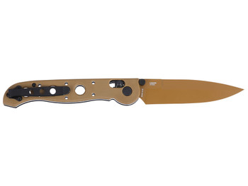 CRKT M1603XD M16 03XD 3.57" Folding Spear Point Plain Desert Tan D2 Steel Blade w/Grivory Handle