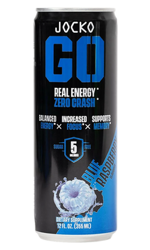 Jocko Fuel 29119 Blue Rasberry Energy Drinks 12oz 12Pack                                                                                                                                                
