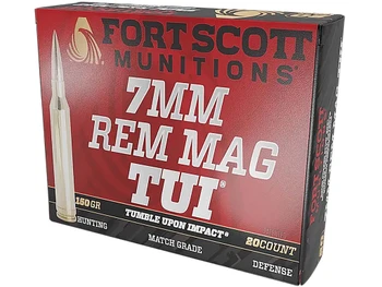 Fort Scott Munitions 7MMMAG-150-SCV2 Tumble Upon Impact (TUI) 7mm 150gr Solid Copper Spun 20 Per Box/10 Case
