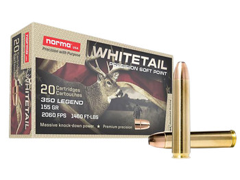 Norma Ammunition 603404704 Whitetail 350Legend 155gr Soft Point 20 Per Box/10 Case