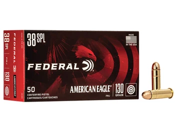 Federal AE38K American Eagle Handgun 38Special 130gr Full Metal Jacket 50 Per Box/20 Case