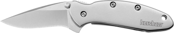 Kershaw 1600 Chive  EDC 1.90" Folding Drop Point Plain Bead Blasted 420HC SS Blade, Bead Blasted Stainless Steel Handle                                                                                 