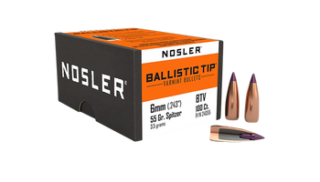 Nosler 24055 Ballistic Tip  6mm 55gr Spitzer 100/Box                                                                                                                                                    