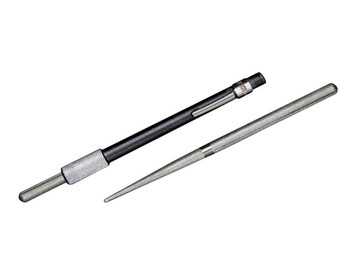 AccuSharp 030C Rod Sharpener Hand Held Diamond Sharpener Black Overmolded Rubber Handle Steel