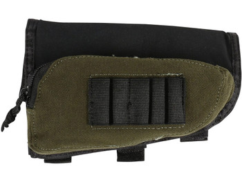 Allen 20550 Buttstock Shell Holder Black/Green Cordura Capacity 5rd Rifle Buttstock Mount