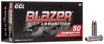 CCI 3514 Blazer Handgun 38Special +P 125gr Jacketed Hollow Point 50 Per Box/20 Case                                                                                                                     