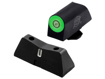 XS Sights GLX202S5G DXT2 Pro Night Sight Set Green Tritium Front/Black Oxide Frame Compatible w/Glock 42/43/43X/48