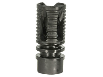Lead & Steel Llc LSSAWFH12X28 Saw Style Flash Suppressor 1/2"-28 tpi Black 4140 Steel Closed Tine