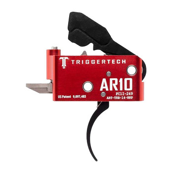 TriggerTech ARTTRB14NNF Diamond  Black/Red Straight Fits AR-10                                                                                                                                          