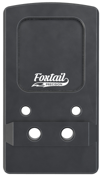 Foxtail Precision 100015 Rear Sight Dovetail Optic Adapter Plate for non MOS Glock  Black Anodized Glock Non MOS                                                                                        
