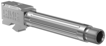 CMC Triggers 75525 Match Precision  9mm Luger 4.01" Fluted/Match Grade/Threaded Bead Blasted Stainless Steel, Compatible w/ Glock 19 Gen3-4                                                             