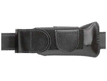 Safariland 1233832 Horizontal Mag Pouch Single Black Leather Hook & Loop Compatible With Glock 20/21