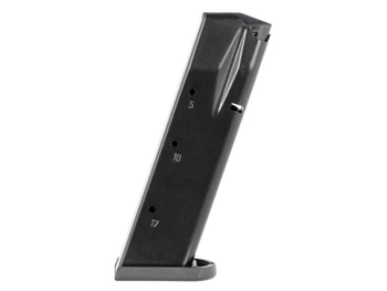 Mec-Gar MGWIT9SFAFC Tanfoglio 17rd 9mm Luger, Fits Tanfoglio Witness Sm Frame Blued w/Anti-Friction Coating Carbon Steel
