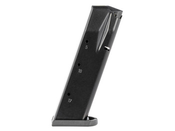 Mec-Gar MGWIT9SFAFC Tanfoglio 17rd 9mm Luger, Fits Tanfoglio Witness Sm Frame Blued w/Anti-Friction Coating Carbon Steel