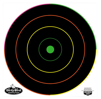 Birchwood Casey 35830 Dirty Bird  12" Bullseye Tagboard Hanging Multi-Color 10 Pk.                                                                                                                      