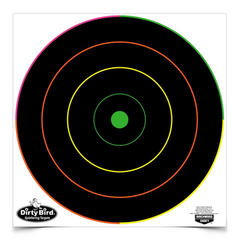 Birchwood Casey 35830 Dirty Bird  12" Bullseye Tagboard Hanging Multi-Color 10 Pk.                                                                                                                      