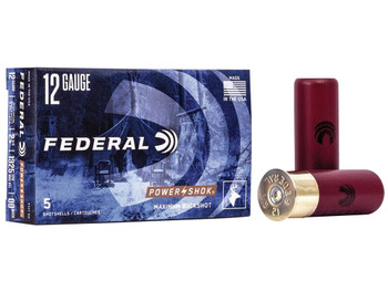 Federal F12700 Power-Shok Magnum 12Gauge 2.75" 9Pellets 1 3/16oz 00BuckShot 5 Per Box/50 Case