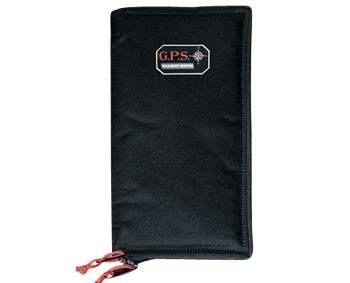 GPS Bags GPS865PS Pistol Sleeve  Medium Black Nylon with Locking Zippers & Thin Design Holds 1 Handgun                                                                                                  