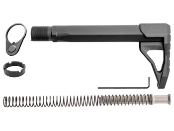 Phase 5 Weapon Systems RMSA Rifle Mini Stock Assembly Black Aluminum for AR15/AR10