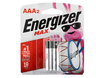 Energizer E92BP2 AAA Max Black/Silver 1.5V Alkaline Qty (2) Single Pack