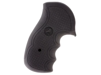 Pachmayr 02484 Diamond Pro Grip Diamond Checkering Black Rubber with Finger Grooves for Ruger GP100