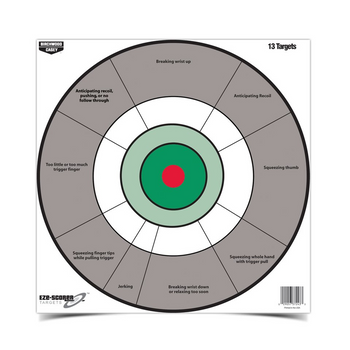 Birchwood Casey 37245 EZE-Scorer  12" Bullseye Paper Hanging Gray/White 13 Per Pkg                                                                                                                      