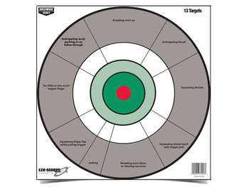 Birchwood Casey 37245 EZE-Scorer 12" Bullseye Paper Hanging Gray/White 13 Per Pkg