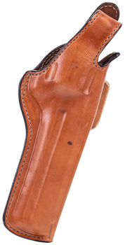 Bianchi 10323 5BHL Thumbsnap  OWB Size 11 Tan Leather Belt Loop Fits S&W N Frame/Colt Anaconda 6-6.5" Barrel Right Hand                                                                                 