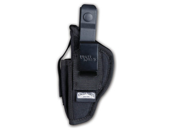 Uncle Mike's 70020 Sidekick Hip Holster IWB/OWB Size 02 Black Kodra Nylon Belt Clip Fits Med/Large DA Revolver Fits 3-4" Barrel Ambidextrous