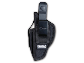 Uncle Mike's 70020 Sidekick Hip Holster IWB/OWB Size 02 Black Kodra Nylon Belt Clip Fits Med/Large DA Revolver Fits 3-4" Barrel Ambidextrous