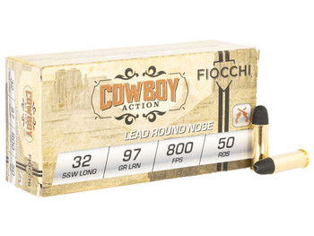 Fiocchi 32SWLL Cowboy Action 32S&WLong 97gr Lead Flat Point 50 Per Box/20 Case