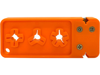AccuSharp 013C Broadhead Sharpener & Wrench Tungsten Carbide Sharpener Orange