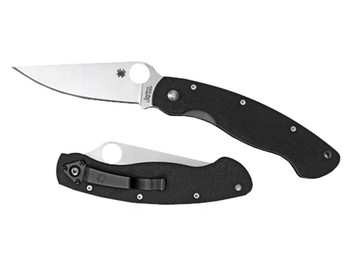 Spyderco C36GPE Military 4" Folding Modified Clip Point Plain CPM S30V Stainless Steel Blade/G10 Black Handle
