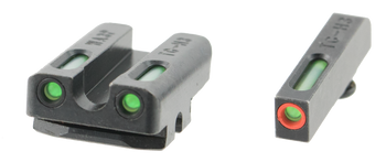 TruGlo TG13WA3PC TFX Pro  Black | Green Tritium & Fiber Optic Orange Outline Front Sight Green Tritium & Fiber Optic Rear Sight                                                                         