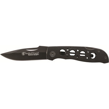 Smith & Wesson Knives CK105HCP Extreme Ops  3.22" Folding Drop Point Plain 7Cr15MoV SS Blade Aluminum Handle Includes Pocket Clip                                                                       