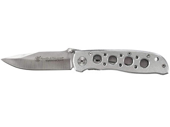 Smith & Wesson Knives CK105HCP Extreme Ops 3.22" Folding Drop Point Plain 7Cr15MoV SS Blade Aluminum Handle Includes Pocket Clip
