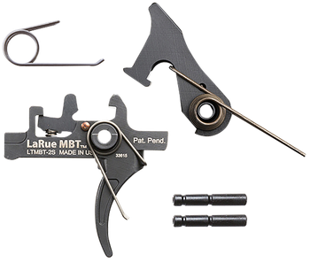 Larue Tactical LTMBT2S MBT-2S  Black Two-Stage Curved Fits AR10/AR15                                                                                                                                    
