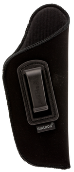 Bulldog DIP815 Deluxe  IWB Black Suede Like Belt Clip Fits Beretta 92/Glock 20/2-3" Barrel Right Hand                                                                                                   