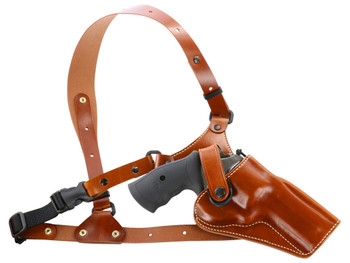 Galco GA170 Great Alaskan Chest Holster Fits Chest Up To 54" Tan Leather Shoulder/Torso Strap Fits S&W X Frame 500 4" Right Hand