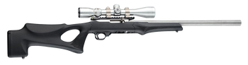 Hogue 22070 OverMolded Rifle Stock Fixed Thumbhole Black OverMolded Rubber Black Synthetic for Ruger 10/22 with .920 Diameter Barrel                                                                    