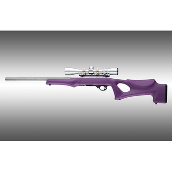Hogue 22070 OverMolded Rifle Stock Fixed Thumbhole Black OverMolded Rubber Black Synthetic for Ruger 10/22 with .920 Diameter Barrel                                                                    