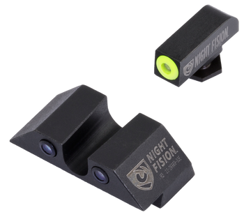 Night Fision GLK003003OGZ Tritium Night Sights For Glock  Green Tritium Orange Outline Front Sight- Green Tritium Black Outline Rear Sight Glock 42/43/43X                                              