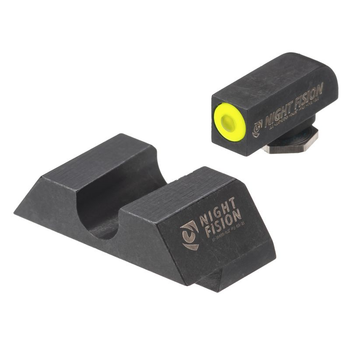 Night Fision GLK003003OGZ Tritium Night Sights For Glock  Green Tritium Orange Outline Front Sight- Green Tritium Black Outline Rear Sight Glock 42/43/43X                                              