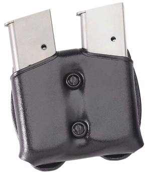 Galco CDM26B CDM Mag Carrier Double Black Leather Belt Loop Belts 1.50-1.75" Wide Compatible w/ Sig P220 Carry Ambidextrous Hand                                                                        