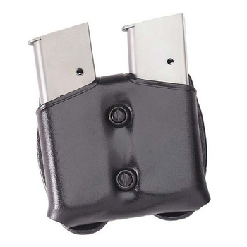 Galco CDM26B CDM Mag Carrier Double Black Leather Belt Loop Belts 1.50-1.75" Wide Compatible w/ Sig P220 Carry Ambidextrous Hand                                                                        