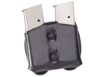 Galco CDM22B CDM Mag Carrier Double Black Leather Belt Loop Belts 1.50-1.75" Wide Compatible w/ Taurus PT140 Ambidextrous Hand