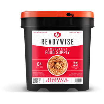 ReadyWise RW01184 Meals Ready to Eat Freeze Dried Entrees 84 Servings Per Bucket                                                                                                                        