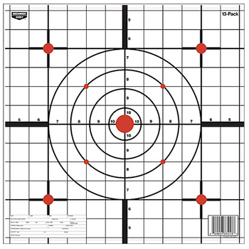 Birchwood Casey 37213 EZE-Scorer  12" Bullseye Paper Hanging Black/White 13 Per Pkg                                                                                                                     